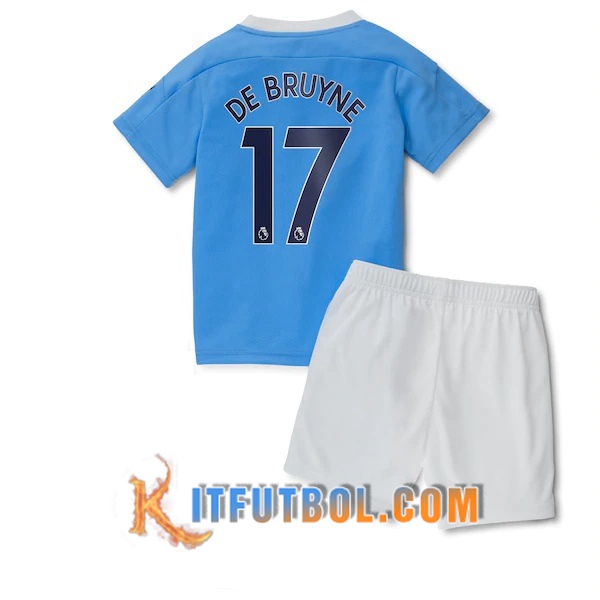 Camisetas Personalizadas Futbol Manchester City (De Bruyne 17) Ninos Primera 20/21