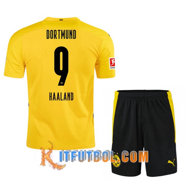 Camisetas Personalizadas Futbol Dortmund BVB (HAALAND 9) Ninos Primera 20/21