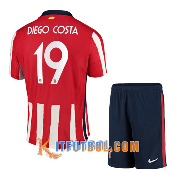 Camisetas Personalizadas Futbol Atletico Madrid (Diego Costa 19) Ninos Primera 20/21