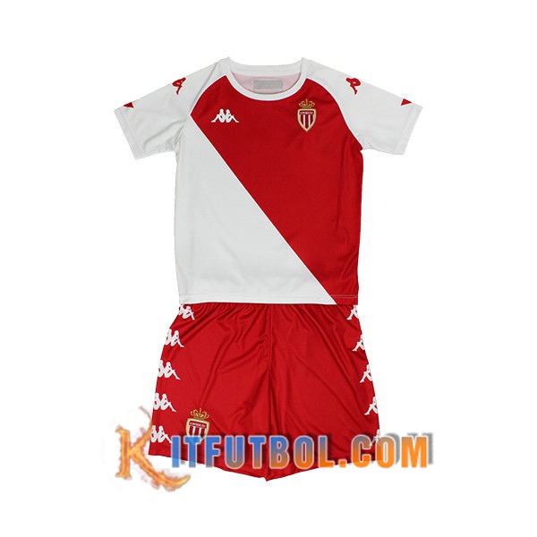 Camisetas Personalizadas Futbol AS Monaco Ninos Primera 20/21