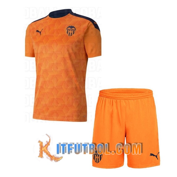Nueva Camisetas Personalizadas Futbol Valencia CF Ninos Segunda 20/21
