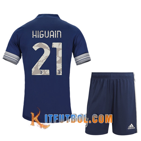 Camisetas Personalizadas Futbol Juventus (HIGUAIN 21) Ninos Segunda 20/21
