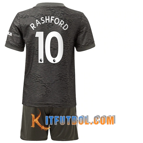 Camisetas Personalizadas Futbol Manchester United (Rashford 10) Ninos Segunda 20/21