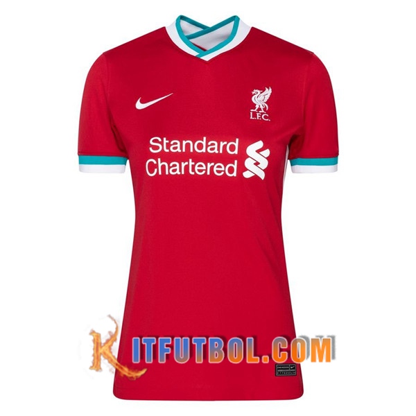 Nueva Camisetas Personalizadas Futbol FC Liverpool Mujer Primera 20/21