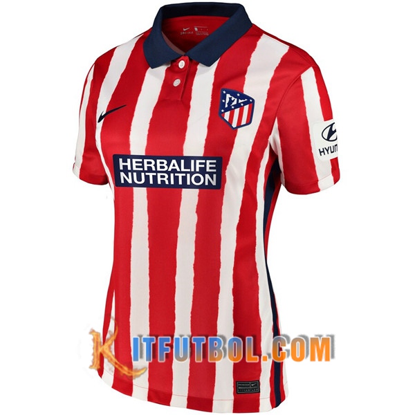 Nueva Camisetas Personalizadas Futbol Atletico Madrid Mujer Primera 20/21