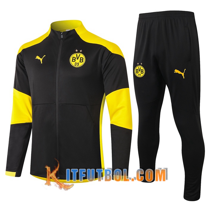 Nuevo Chandal Futbol - Chaqueta + Pantalones Dortmund BVB Negro 20 21