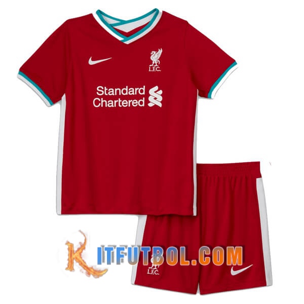Nueva Camisetas Personalizadas Futbol FC Liverpool Ninos Primera 20/21