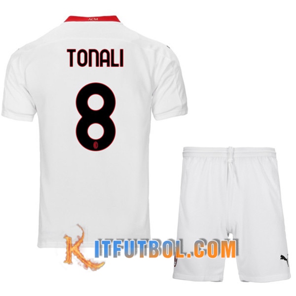 Camisetas Personalizadas Futbol Milan AC (TONALI 8) Ninos Segunda 20/21