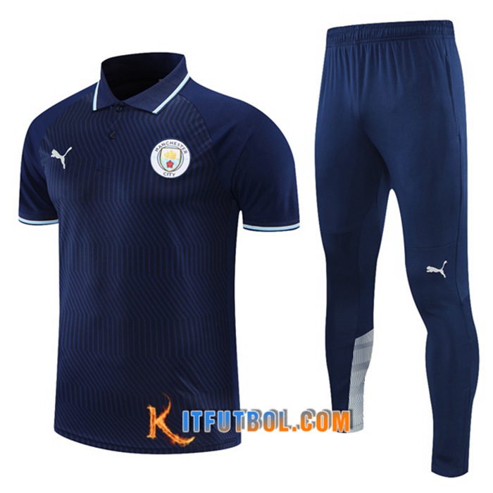 Camiseta Polo Manchester City + Pantalones Azul Marino 2021/2022