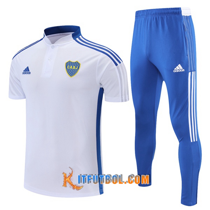 Camiseta Polo Boca Juniors + Pantalones Blancaa/Azul 2021/2022