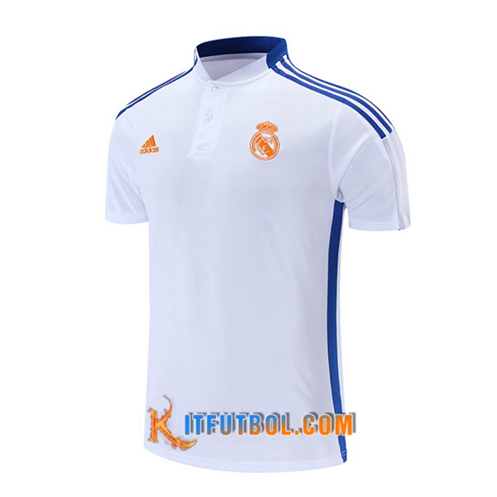 Camiseta Polo Real Madrid Blancaa/Azul 2021/2022