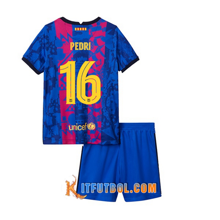 Camiseta FC Barcelona (Pedri 16) Ninos Tercero 2021/2022