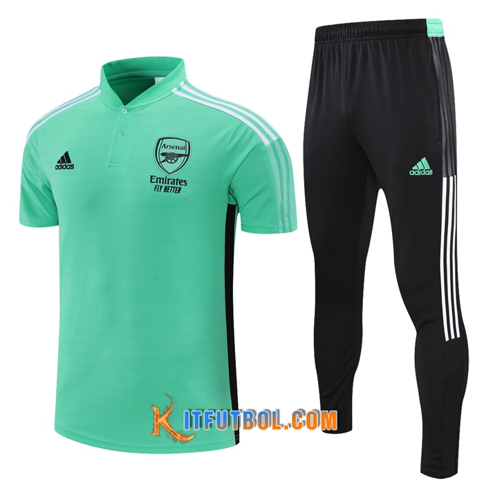 Camiseta Polo FC Arsenal + Pantalones Verde/Negro 2021/2022