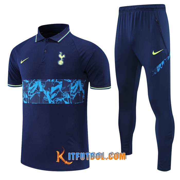 Camiseta Polo Tottenham Hotspur + Pantalones Azul Marino/Azul 2021/2022