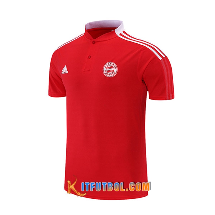 Camiseta Polo Bayern Munich Blancaa/Rojo 2021/2022