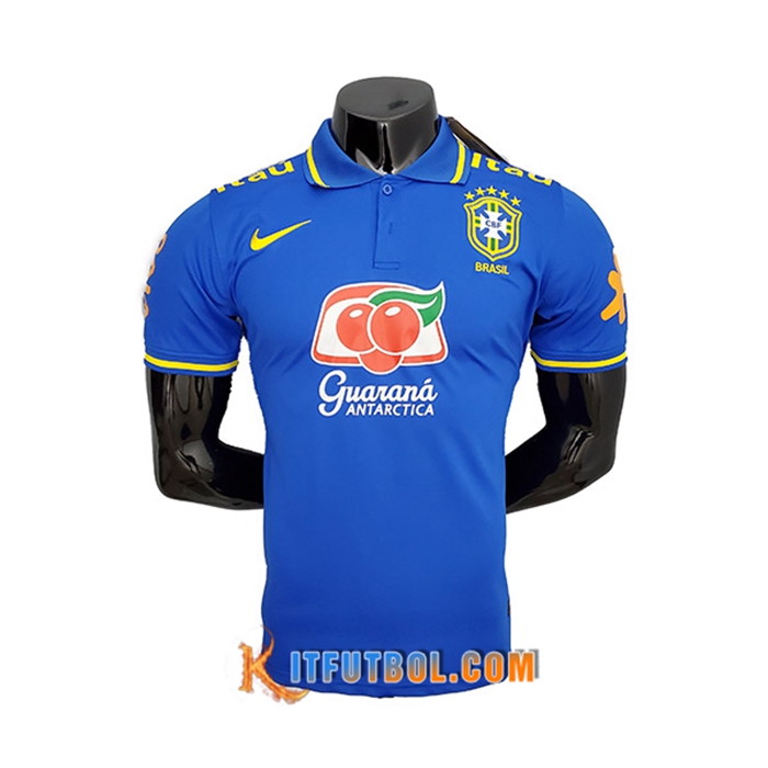 Camiseta Polo Brasil Azul 2021/2022