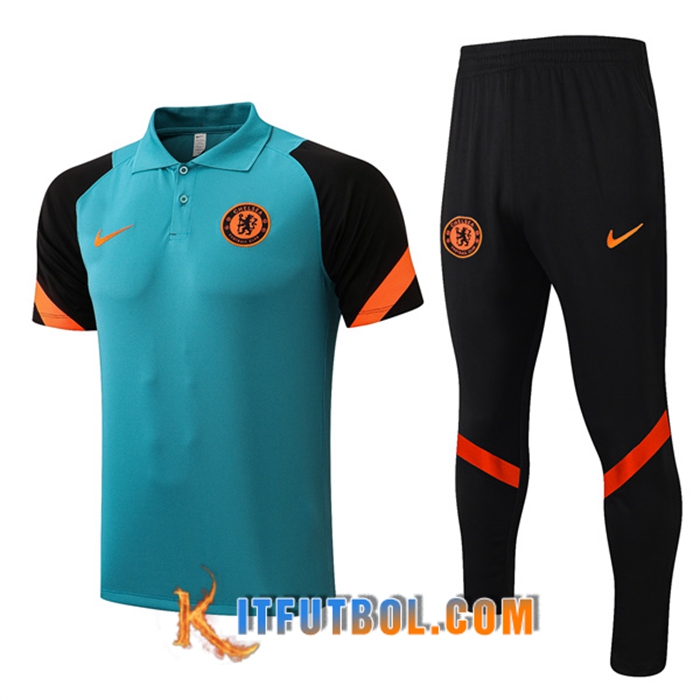 Camiseta Polo FC Chelsea + Pantalones Verde 2022/2023
