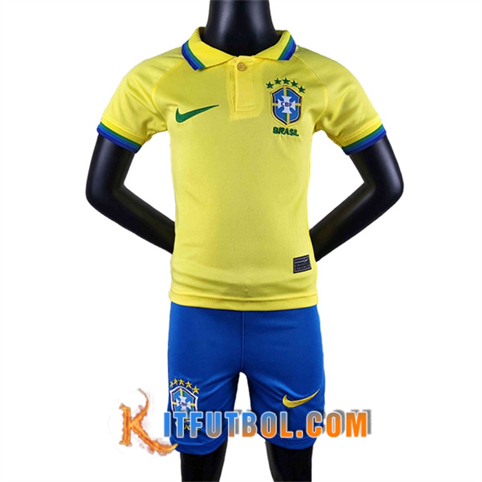 Camisetas De Futbol Brasil Ninos Primera Copa Del Mundo 2022