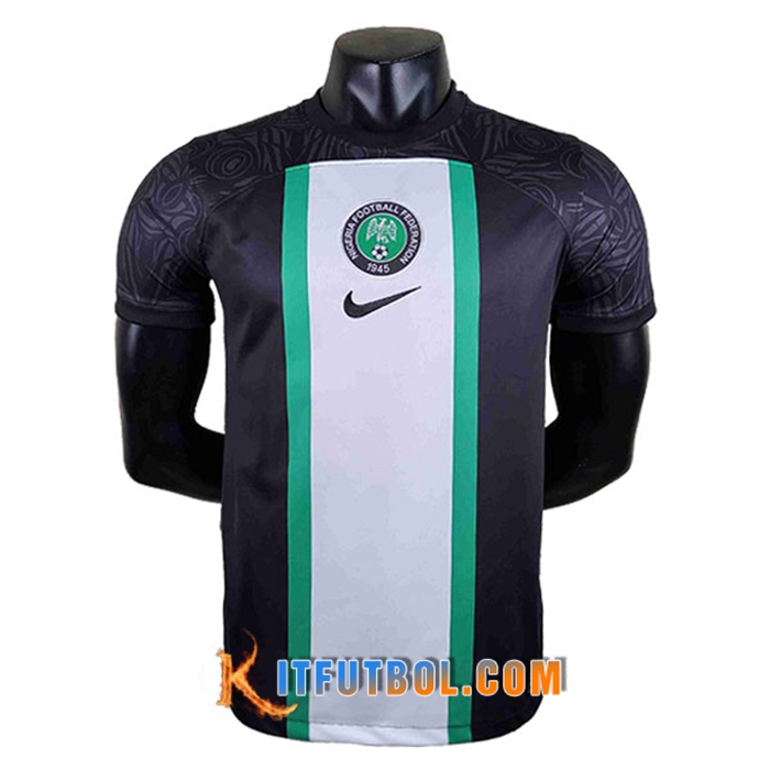 Camiseta Futbol Nigeria Negro/Blanco 2022/2023
