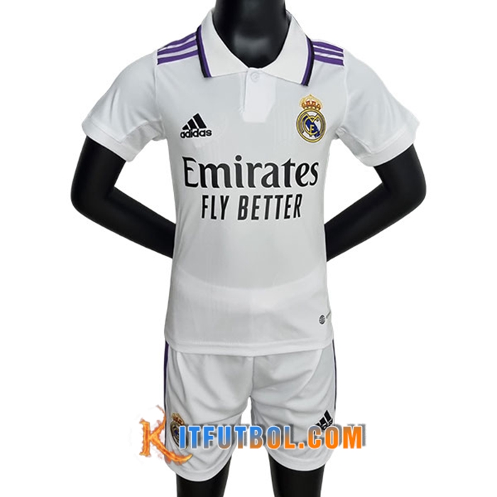 Camisetas De Futbol Real Madrid Ninos Primera 2022/2023