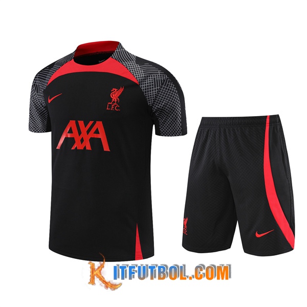 Camiseta Entrenamiento +Cortos FC Liverpool Negro 2022/2023