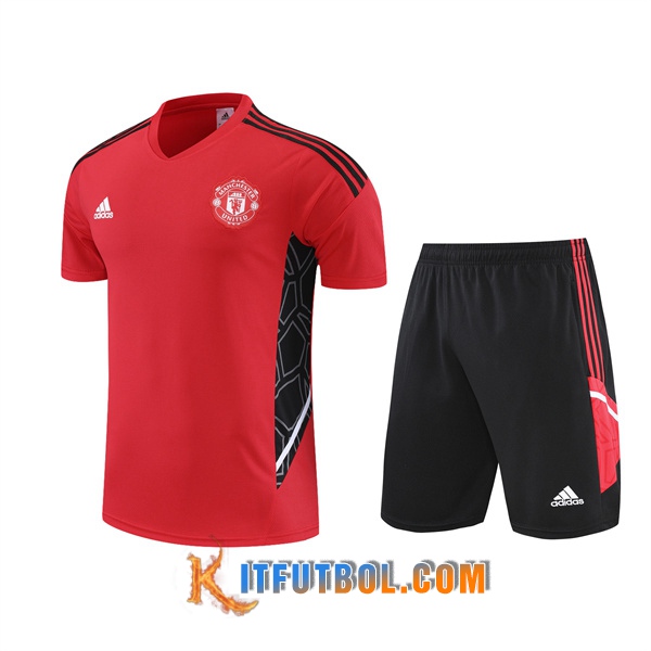Camiseta Entrenamiento +Cortos Manchester United Rojo 2022/2023