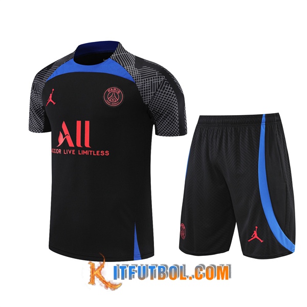 Camiseta Entrenamiento +Cortos Jordan PSG Negro 2022/2023