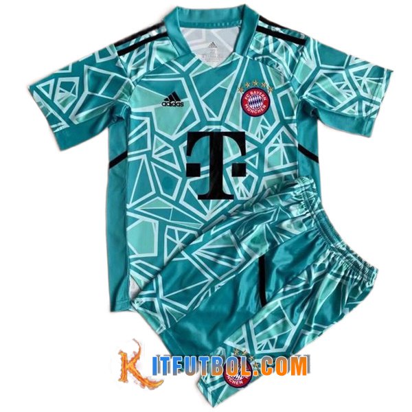 Camisetas De Futbol Bayern Munich Ninos Portero Azul 2022/2023