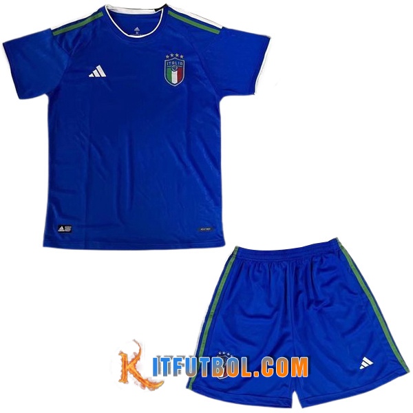 Camisetas De Futbol Italia Ninos Azul 2022/2023