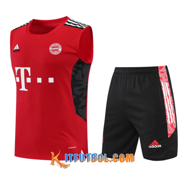 Camiseta Entrenamiento sin mangas + Cortos Bayern Munich Rojo 2022/2023