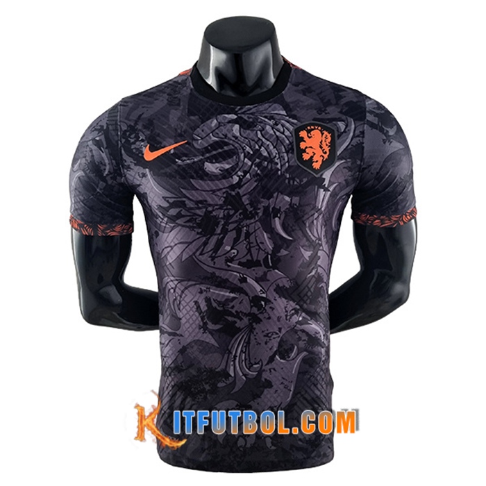 Camiseta Entrenamiento Países Bajos Negro 2022/2023