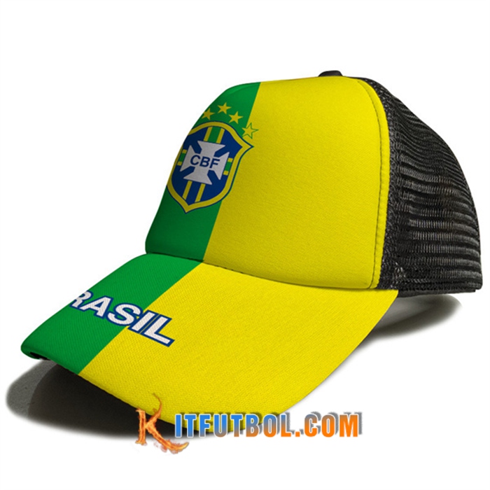 Gorra De Futbol Brasile Amarillo/Verde 2023