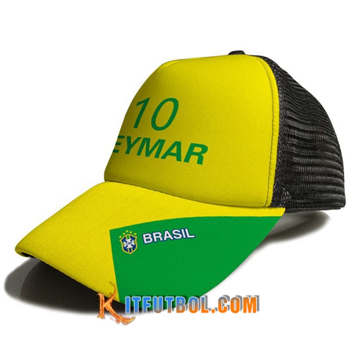 Gorra De Futbol Neymar 10 Amarillo/Verde 2023