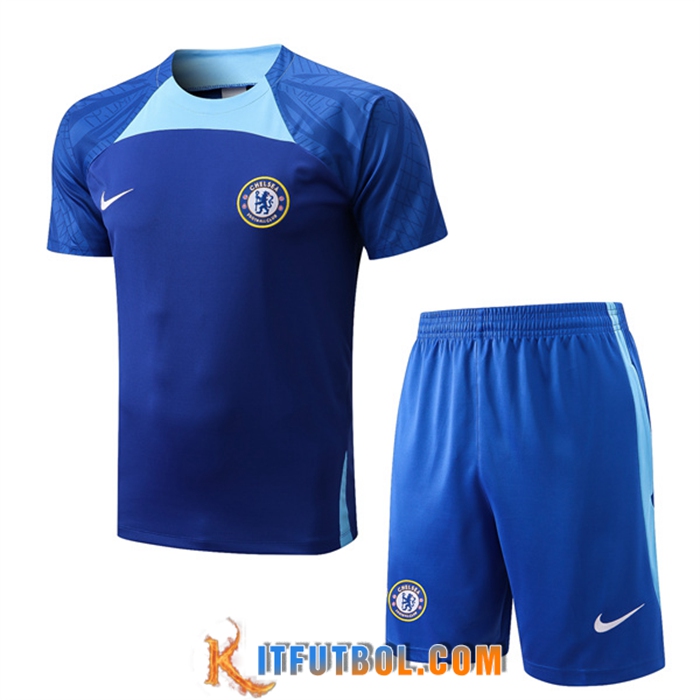 Camiseta Entrenamiento FC Chelsea + Cortos Azul 2022/2023