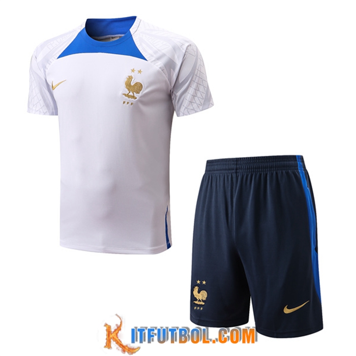 Camiseta Entrenamiento Francia + Cortos Blanco 2022/2023