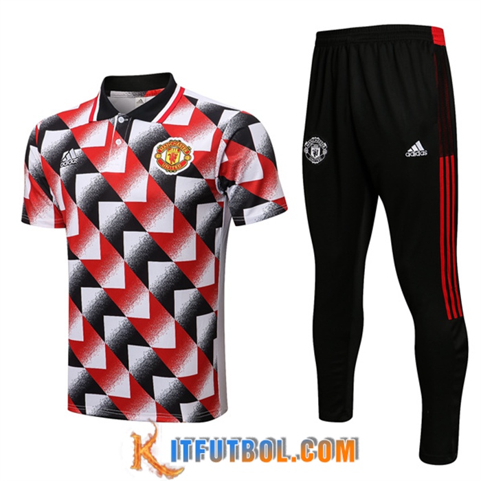 Camiseta Polo Manchester United Rojo/Negro 2022/2023