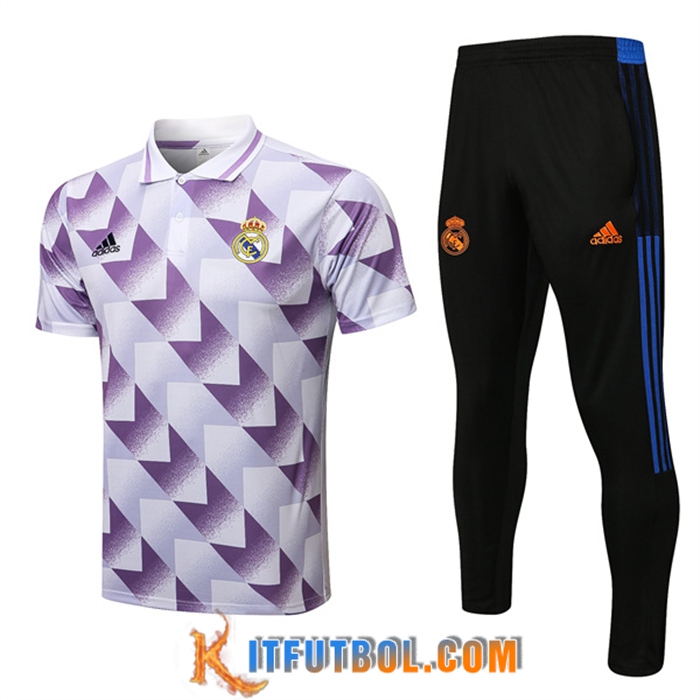 Camiseta Polo Real Madrid Blanco/Violeta 2022/2023