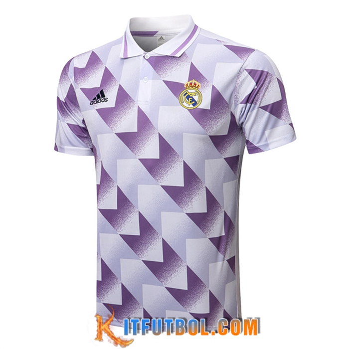 Camiseta Polo Real Madrid Blanco/Violeta 2022/2023