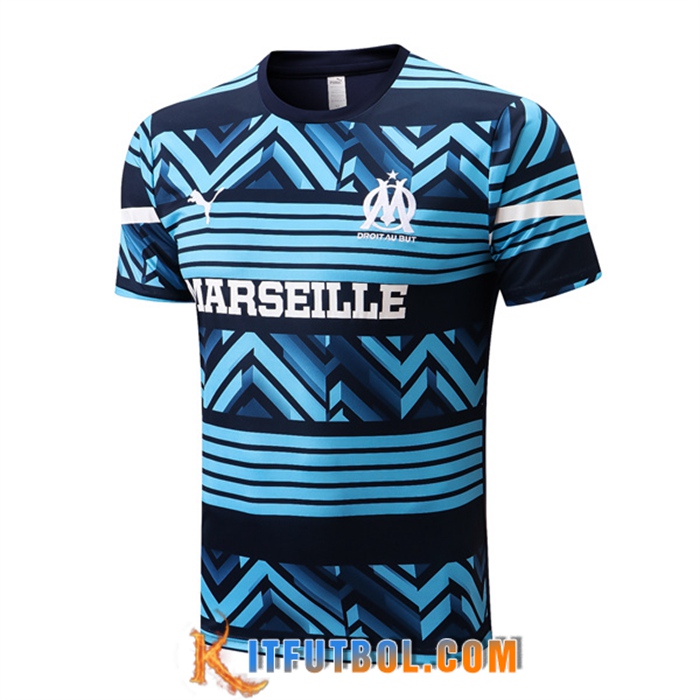 Camiseta Entrenamiento Marsella OM Azul/Negro 2022/2023
