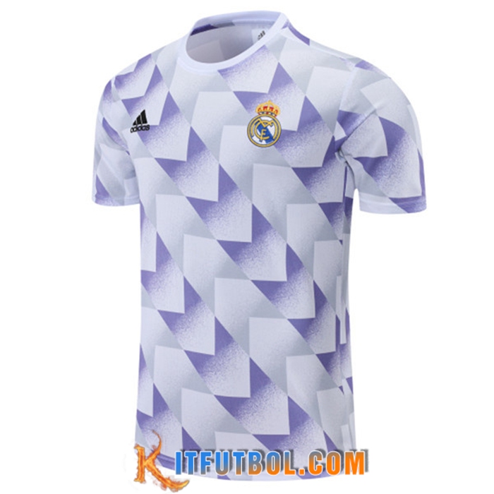 Camiseta Entrenamiento Real Madrid Blanco/Gris 2022/2023