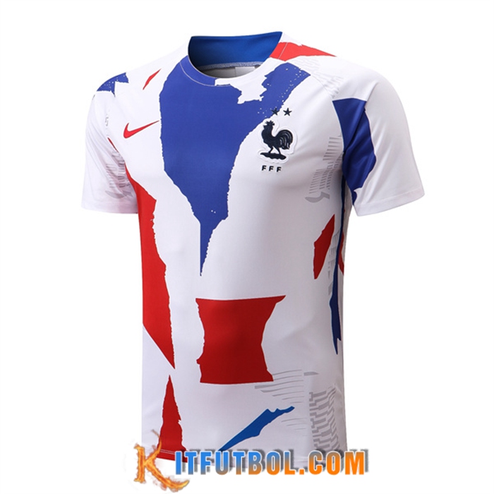 Camiseta Entrenamiento Francia Blanco/Azul/Rojo 2022/2023