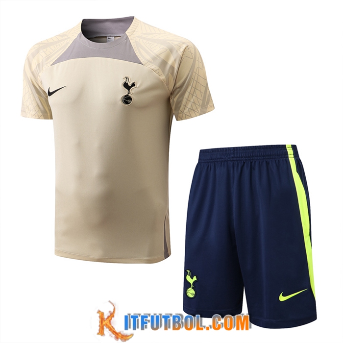Camiseta Entrenamiento + Cortos Tottenham Hotspur Amarillo 2022/2023