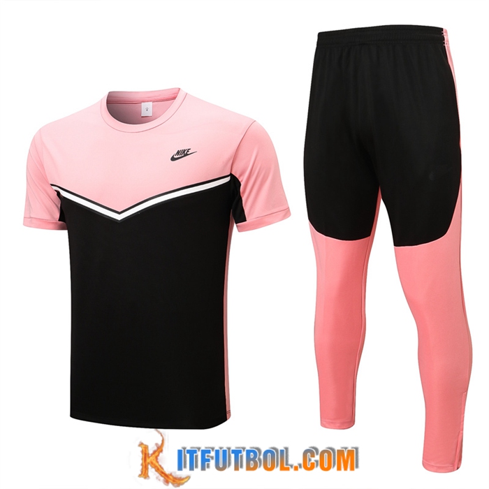 Camiseta Entrenamiento + Pantalones Nike Rosa/Gris 2022/2023