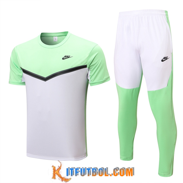 Camiseta Entrenamiento + Pantalones Nike Verde/Blanco 2022/2023