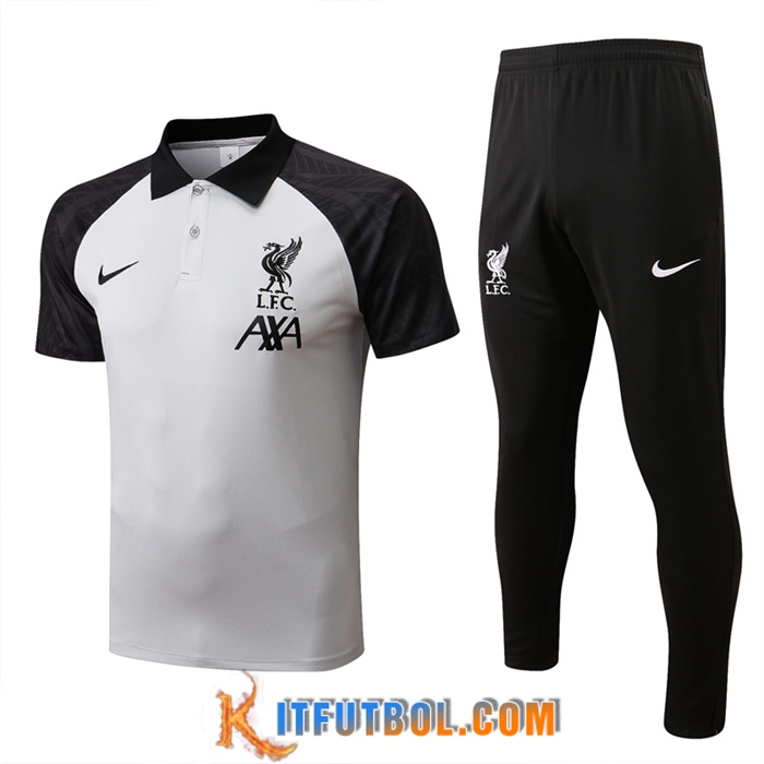 Camiseta Polo FC Liverpool Negro/Gris 2022/2023