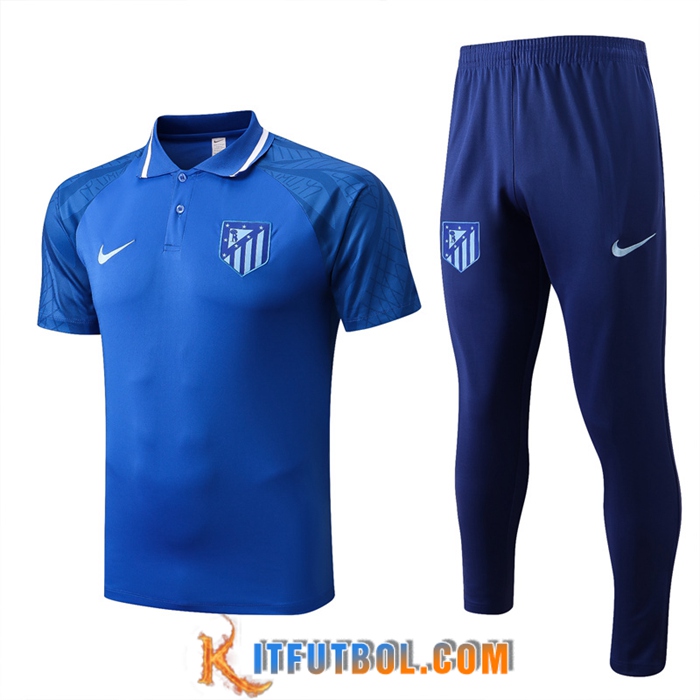Camiseta Polo Atletico Madrid Azul 2022/2023