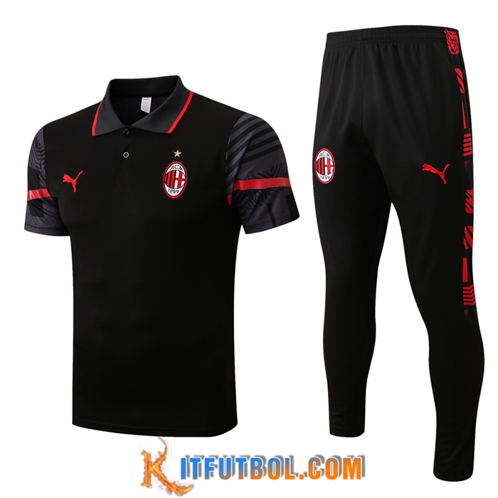 Camiseta Polo AC Milan Negro 2022/2023