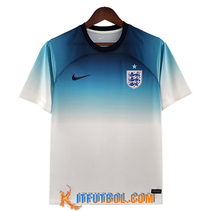 Camisetas De Futbol Inglaterra Blanco/Azul Copa Del Mundo 2022