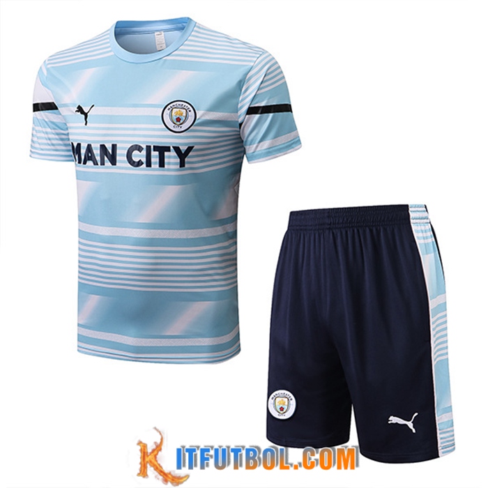 Camiseta Entrenamiento + Cortos Manchester City Azul 2022/2023