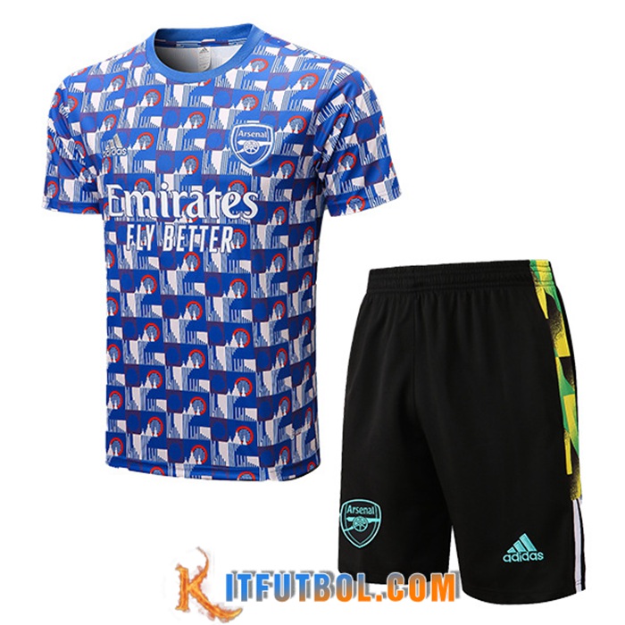 Camiseta Entrenamiento + Cortos Arsenal Azul/Blanco 2022/2023